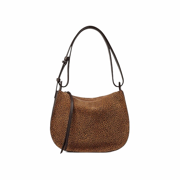 new Allsaints ☻︎ Suede Leopard Print Hobo Bag ☻︎ - Picture 5 of 16